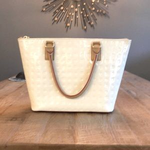 Arcadia Italian Patent White Leather